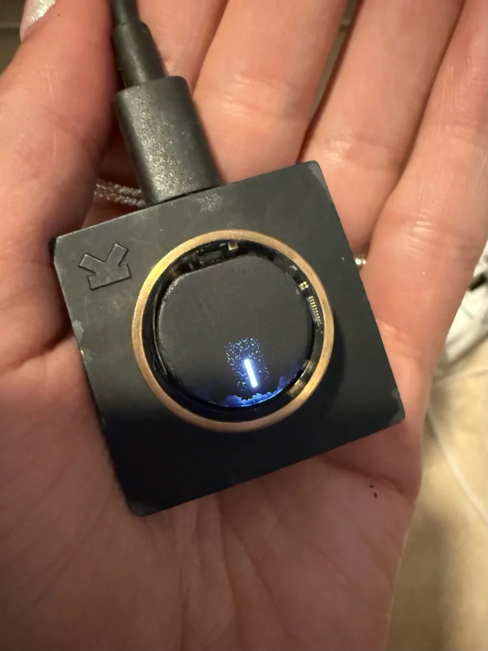 Smart Wearable Ring in Gold and Black